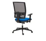 Chaise de bureau Bruneau Activ' - Tissu et maille - Dossier haut avec soutien lombaire - Pieds noirs
