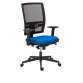 Chaise de bureau Bruneau Activ' - Tissu et maille - Dossier haut avec soutien lombaire - Pieds noirs