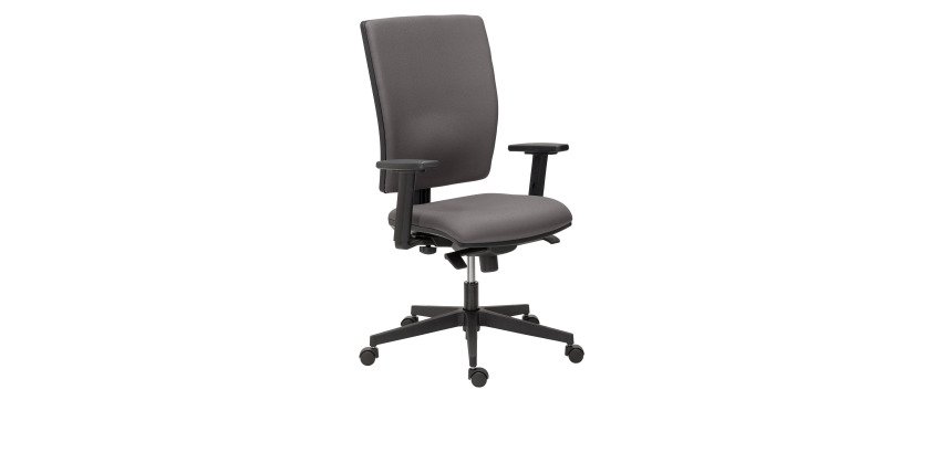 Bruneau Activ' fabric office chair, lumbar support, black legs