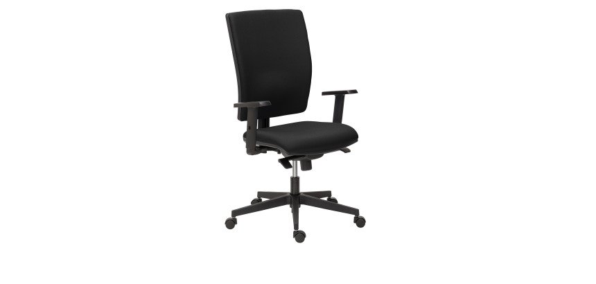 Bruneau Activ' office chair - Fabric - High back with lumbar support - Black legs