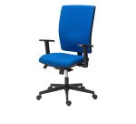 Chaise de bureau Bruneau Activ' tissu, soutien lombaire, pieds noirs