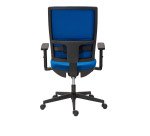 Chaise de bureau Bruneau Activ' tissu, soutien lombaire, pieds noirs
