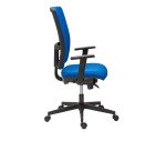 Chaise de bureau Bruneau Activ' tissu, soutien lombaire, pieds noirs