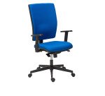 Chaise de bureau Bruneau Activ' tissu, soutien lombaire, pieds noirs