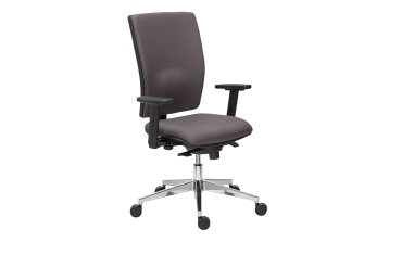 Desk chair Bruneau Activ' - Fabric - High back with lumbar support - Aluminum feet