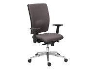 Chaise de bureau Bruneau Activ' - Tissu - Dossier haut avec soutien lombaire - Pieds aluminium