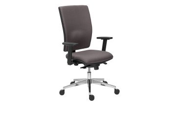 Desk chair Bruneau Activ' - Fabric - High back with lumbar support - Aluminum feet