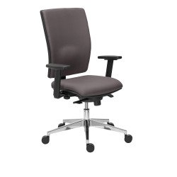 Chaise de bureau Bruneau Activ' - Tissu - Dossier haut avec soutien lombaire - Pieds aluminium