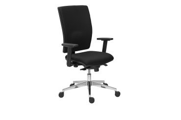 Chaise de bureau Bruneau Activ' - Tissu - Dossier haut avec soutien lombaire - Pieds aluminium