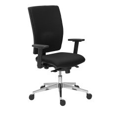 Chaise de bureau Bruneau Activ' - Tissu - Dossier haut avec soutien lombaire - Pieds aluminium