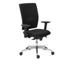 Chaise de bureau Bruneau Activ' - Tissu - Dossier haut avec soutien lombaire - Pieds aluminium