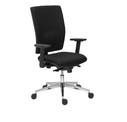 Desk chair Bruneau Activ' - Fabric - High back with lumbar support - Aluminum feet