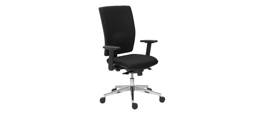 Chaise de bureau Bruneau Activ' - Tissu - Dossier haut avec soutien lombaire - Pieds aluminium