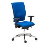 Chaise de bureau Bruneau Activ' - Tissu - Dossier haut avec soutien lombaire - Pieds aluminium