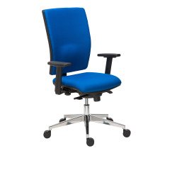 Desk chair Bruneau Activ' - Fabric - High back with lumbar support - Aluminum feet