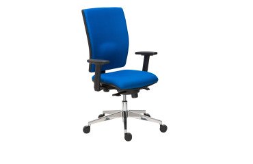 Desk chair Bruneau Activ' - Fabric - High back with lumbar support - Aluminum feet