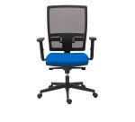 Chaise de bureau Bruneau Activ' - Tissu et maille - Dossier haut avec soutien lombaire - Pieds noirs