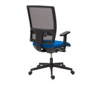 Chaise de bureau Bruneau Activ' - Tissu et maille - Dossier haut avec soutien lombaire - Pieds noirs
