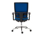 Chaise de bureau BRUNEAU ACTIV' - Dossier tissu, mécanisme synchrone, pieds aluminium, accoudoirs 1D