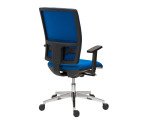 Chaise de bureau BRUNEAU ACTIV' - Dossier tissu, mécanisme synchrone, pieds aluminium, accoudoirs 1D