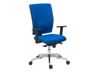 Desk chair Bruneau Activ' - Fabric - High back with lumbar support - Aluminum feet