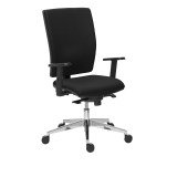 Chaise de bureau Bruneau Activ' - Tissu - Dossier haut avec soutien lombaire - Pieds aluminium