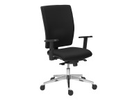 Desk chair Bruneau Activ' - Fabric - High back with lumbar support - Aluminum feet