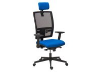 Sedia direzionale Bruneau Activ' schienale in rete con braccioli 3D e poggiatesta 2D