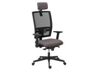 Silla de oficina Bruneau Activ' malla - patas nailon - sincronizada - con cabecera