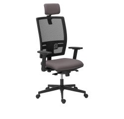 Silla de oficina Bruneau Activ' malla - patas nailon - sincronizada - con cabecera