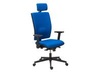 Silla de oficina Bruneau Activ' tejido - patas nailon - sincronizada - con cabecera