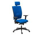 Silla de oficina Bruneau Activ' tejido - patas nailon - sincronizada - con cabecera