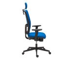 Silla de oficina Bruneau Activ' tejido - patas nailon - sincronizada - con cabecera