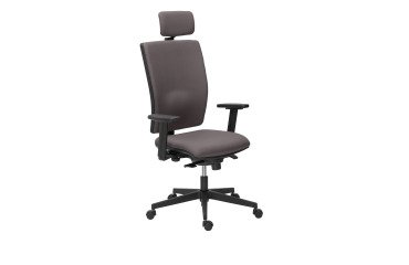 Bureaustoel Bruneau Activ' - Stof - Hoge rugleuning met lendensteun - met hoofdsteun - zwarte poten