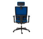 Silla de oficina Bruneau Activ' tejido - patas nailon - sincronizada - con cabecera