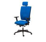 Silla de oficina Bruneau Activ' tejido - patas nailon - sincronizada - con cabecera