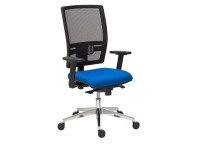Bureaustoel Bruneau Activ' - Stof en netstructuur - hoge rugleuning met lendensteun - aluminium poten