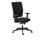 Chaise de bureau Bruneau Activ' - Tissu - Dossier haut avec soutien lombaire - Pieds noirs