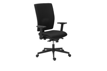 Chaise de bureau Bruneau Activ' - Tissu - Dossier haut avec soutien lombaire - Pieds noirs