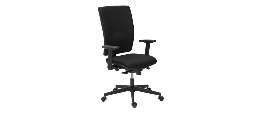 Chaise de bureau Bruneau Activ' - Tissu - Dossier haut avec soutien lombaire - Pieds noirs