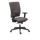 Chaise de bureau Bruneau Activ' - Tissu - Dossier haut avec soutien lombaire - Pieds noirs