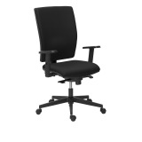 Chaise de bureau Bruneau Activ' - Tissu - Dossier haut avec soutien lombaire - Pieds noirs