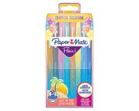 Stylo feutre Paper Mate Flair Tropical écriture moyenne - Pochette de 16 couleurs assorties
