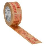 Plakband bruine kraft bedrukking 'Bande de garantie' 85 g/m², 50 mm x 50 m