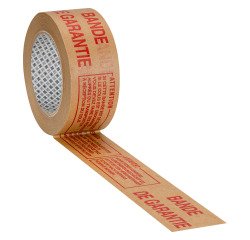 Ruban adhésif Kraft brun Bruneau imprimé "Bande de garantie", 85 g/m², 50 mm x 50 m