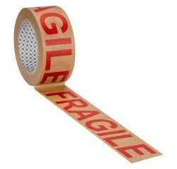 Ruban adhésif Kraft brun Bruneau imprimé "Fragile", 85 g/m², 50 mm x 50 m