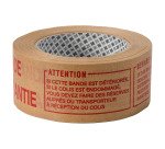 Ruban adhésif Kraft brun Bruneau imprimé "Bande de garantie", 85 g/m², 50 mm x 50 m