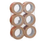 Ruban adhésif Kraft brun Bruneau imprimé "Bande de garantie", 85 g/m², 50 mm x 50 m