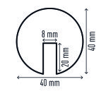 Profilo paracolpi per spigoli tondo Durable E8R