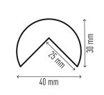 Profilo paracolpi angolare tondo Durable C25R